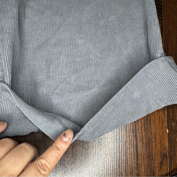 J. Crew City Fit Women's Cuffed Gray Flare Mid Rise Corduroy Jeans 6 - Picture 4 of 10